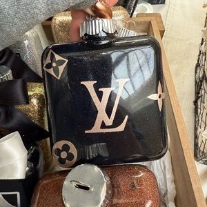 Fashion Black shatter-proof ornaments with Rose Gold Accents